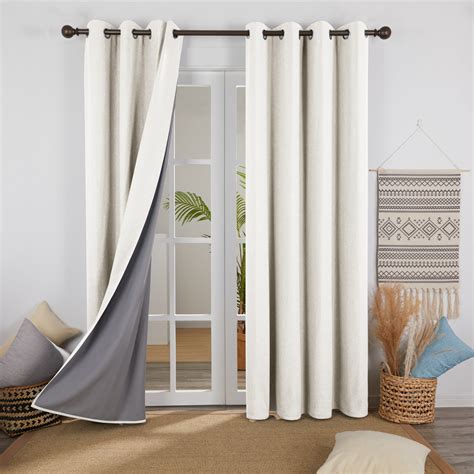 LEMOMO Black Blackout Curtains 52 x 63 Inch LengthSet of 2 Curtain PanelsThermal Insulated Room Darkening Curtains for Bedroom and Living Room. . Blackout curtains 63